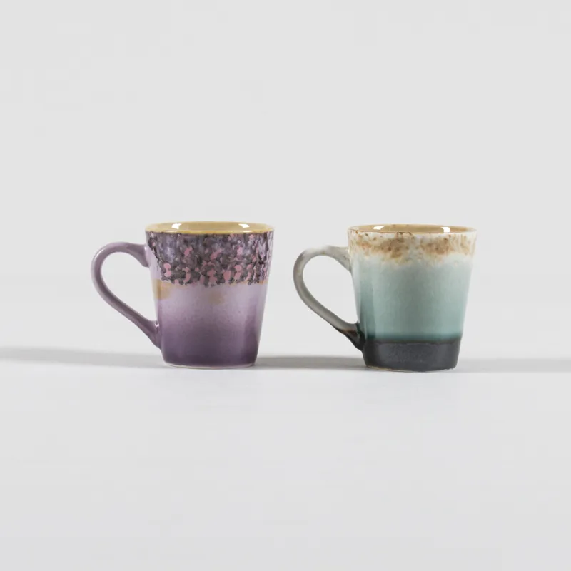 HKLIVING 70s Ceramics Espresso Mugs Retro 4 Pack-2
