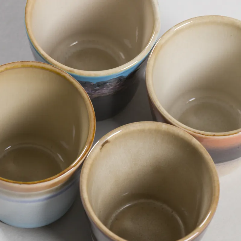 HKLIVING 70s Ceramics Ristretto Mugs Solar 4 Pack-5
