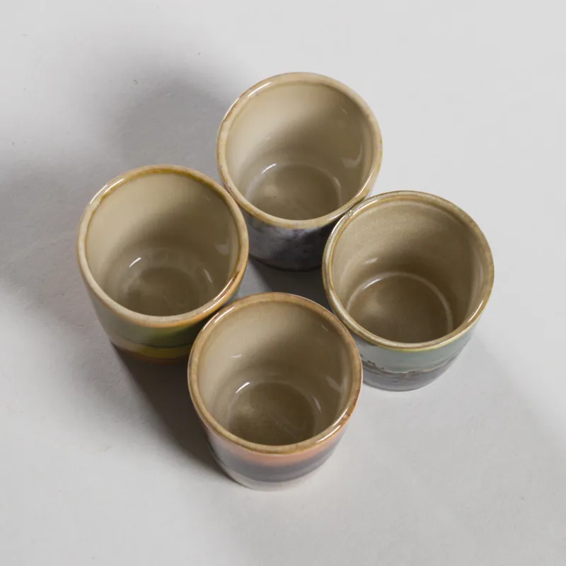 HKLIVING 70s Ceramics Egg Cups Granite 4 Pack Island-1