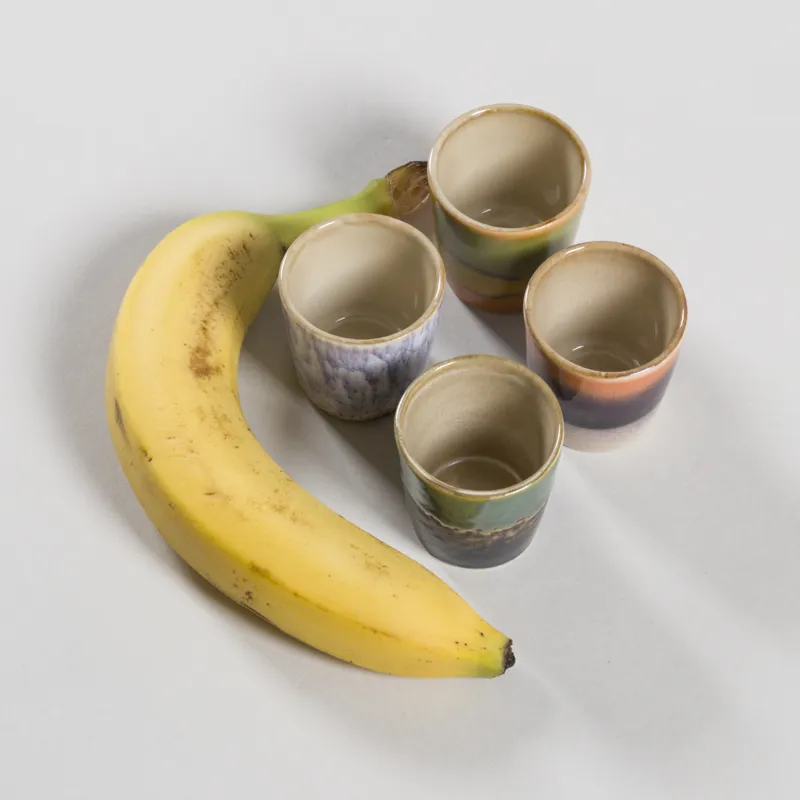 HKLIVING 70s Ceramics Egg Cups Granite 4 Pack Island-2