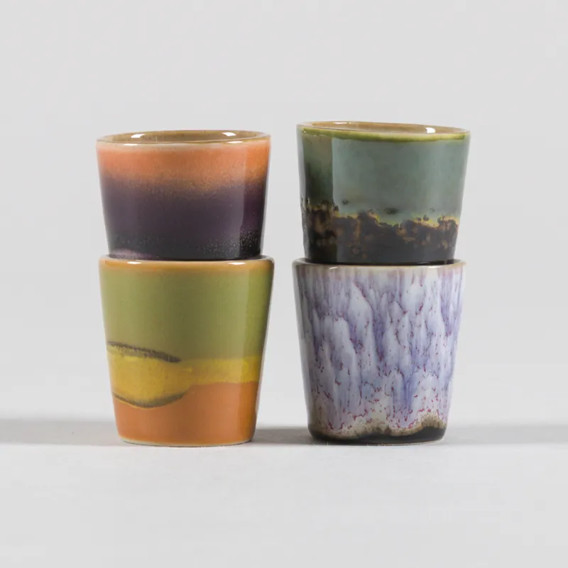 HKLIVING 70s Ceramics Egg Cups Granite 4 Pack Island