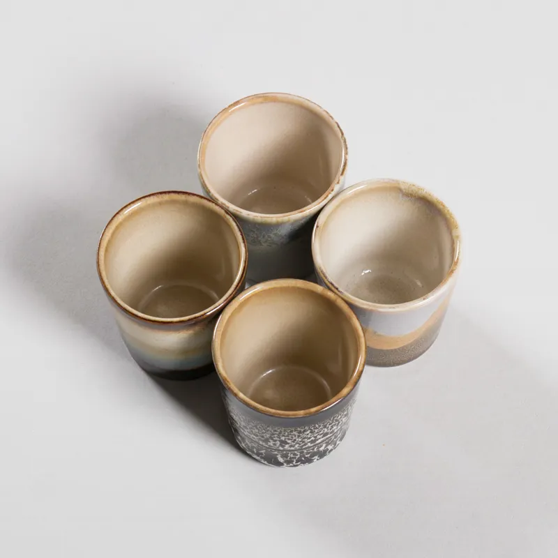 HKLIVING 70s Ceramics Egg Cups Granite 4 Pack-3
