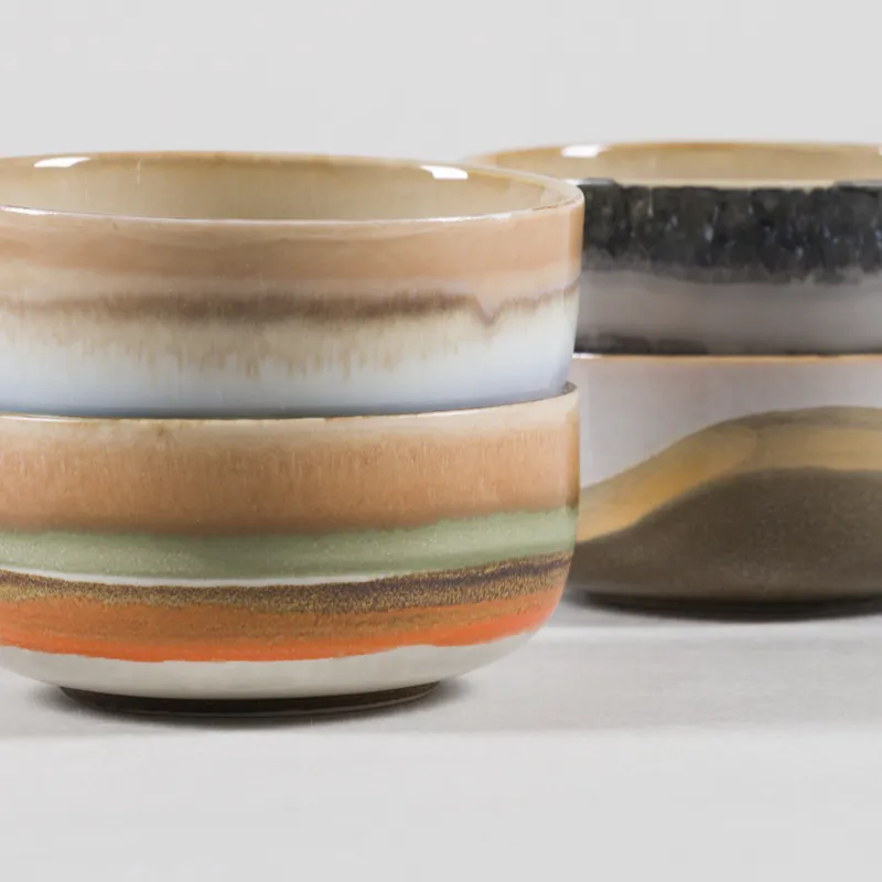 HKLIVING 70s Ceramics Dessert Bowls Reef 4 Pack-1