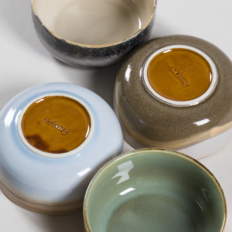 HKLIVING 70s Ceramics Dessert Bowls Reef 4 Pack-4