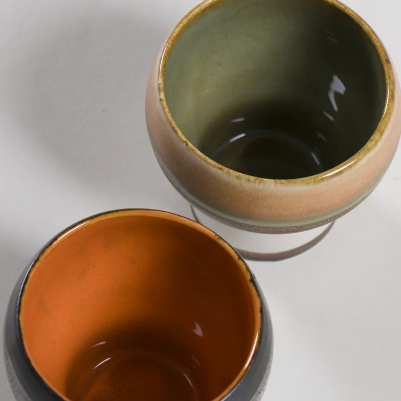 HKLIVING 70s Ceramics Lungo Mugs Basalt 2 Pack-1