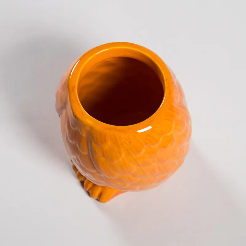 HKLIVING Ceramic Owl Jar Tangerine-2