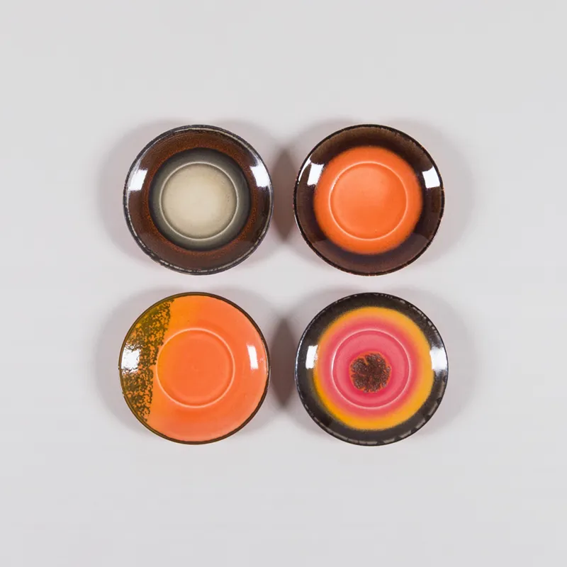 HKLIVING 70s Ceramics Saucers Roasts 4 Pack