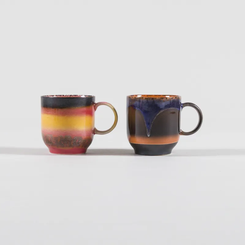 HKLIVING 70s Ceramics Cafe Mugs Brazil 4 Pack-1