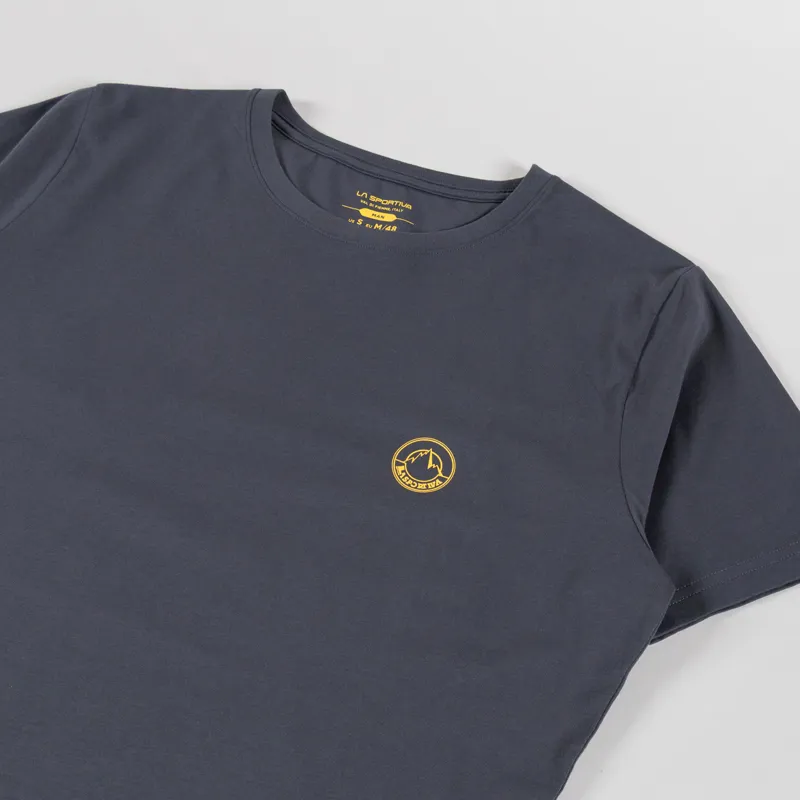 La Sportiva Climbing on the Moon T Shirt Carbon Yellow-3