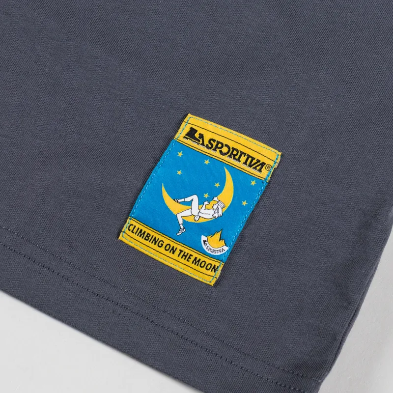 La Sportiva Climbing on the Moon T Shirt Carbon Yellow-8