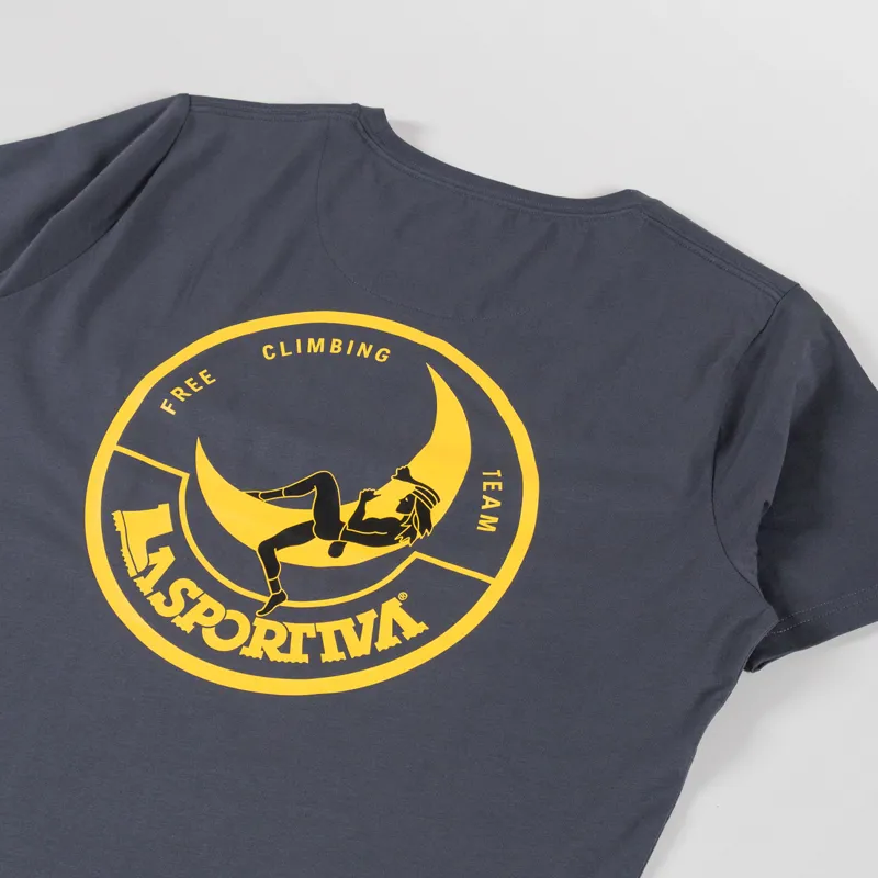 La Sportiva Climbing on the Moon T Shirt Carbon Yellow-2