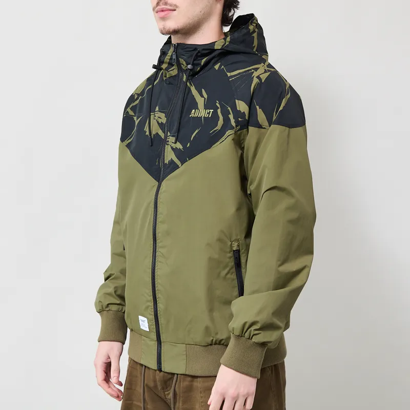 Addict Windcheater Jacket Olive Black-1