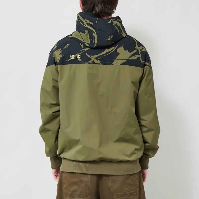 Addict Windcheater Jacket Olive Black-2