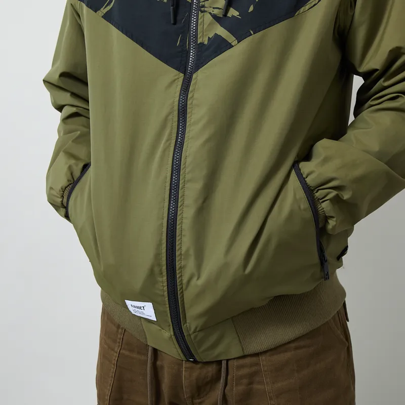 Addict Windcheater Jacket Olive Black-10