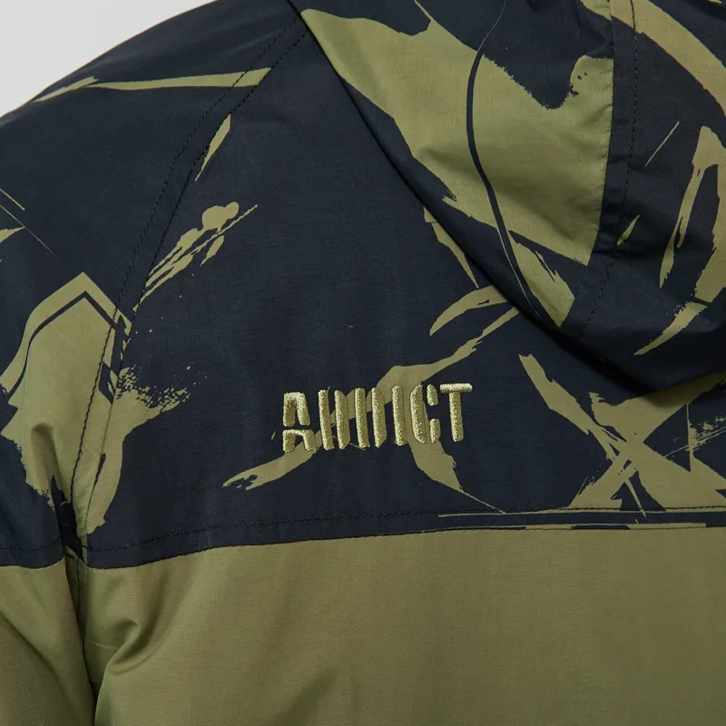 Addict Windcheater Jacket Olive Black-11