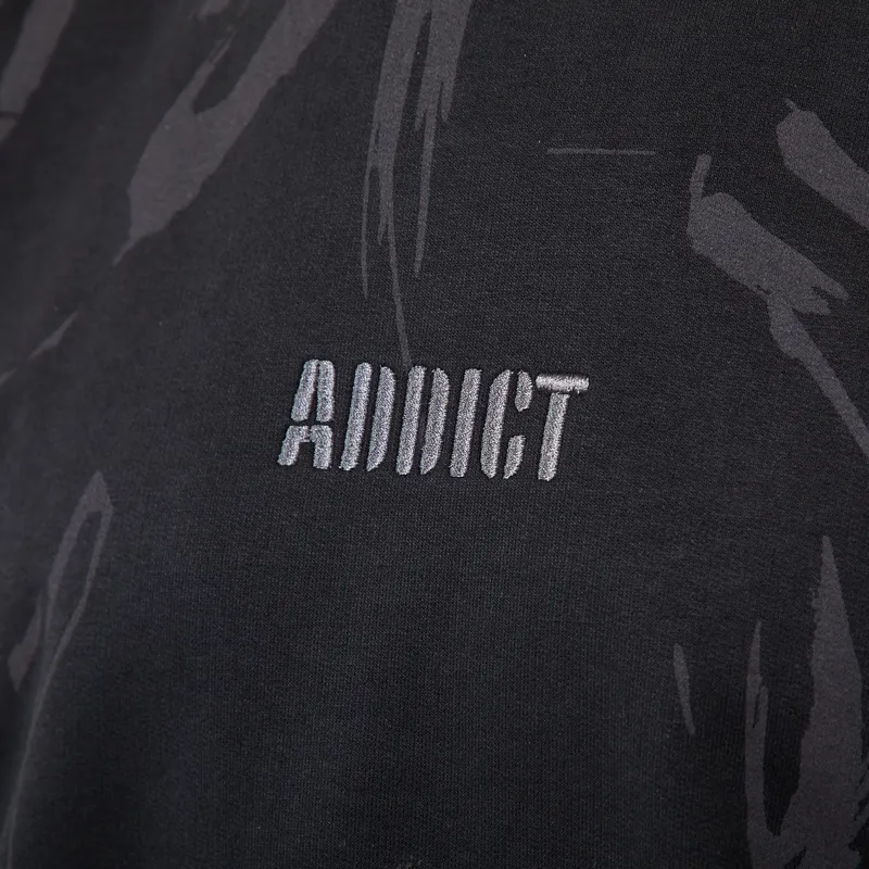 Addict Camo Sweatshirt Black Grey-5