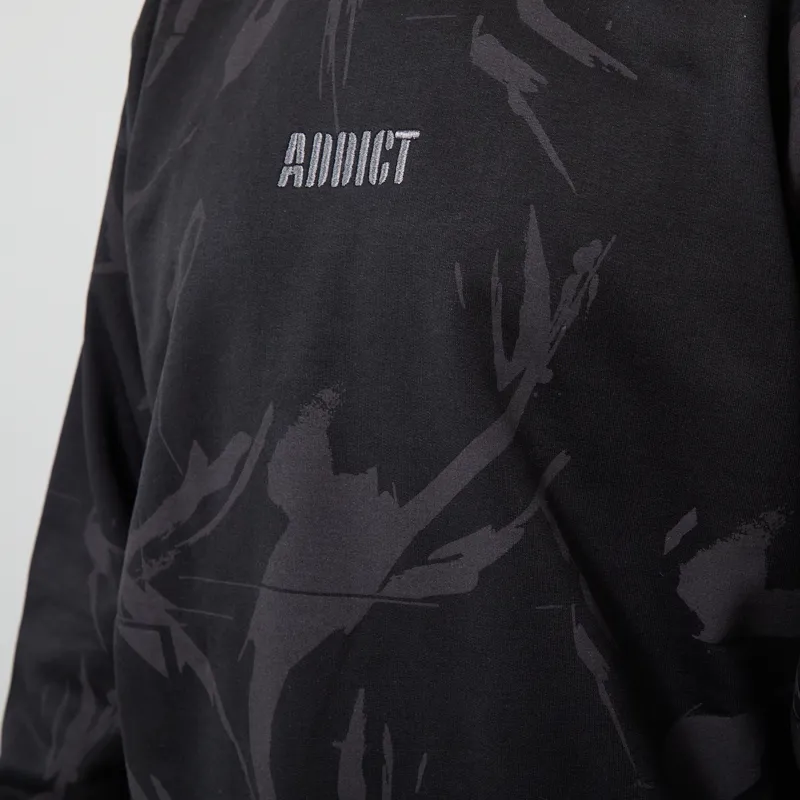 Addict Camo Sweatshirt Black Grey-6