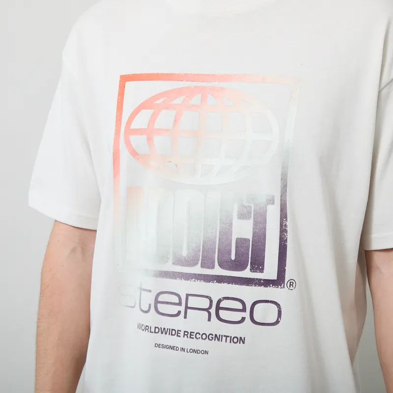 Addict Worldwide T Shirt Stone-4