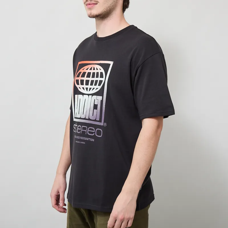 Addict Worldwide T Shirt Black-1