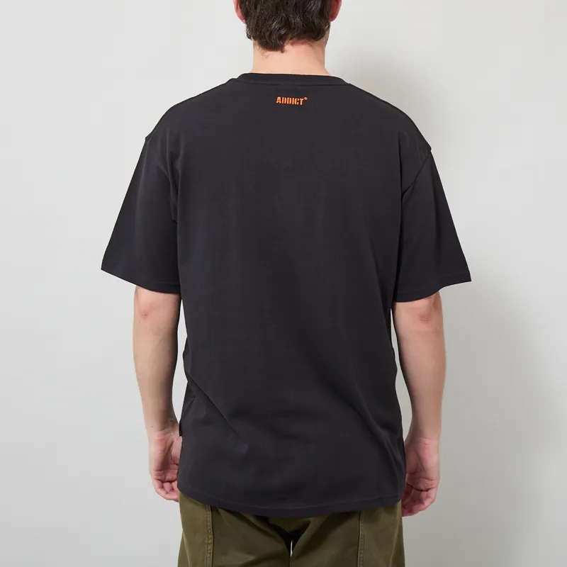 Addict Worldwide T Shirt Black-2