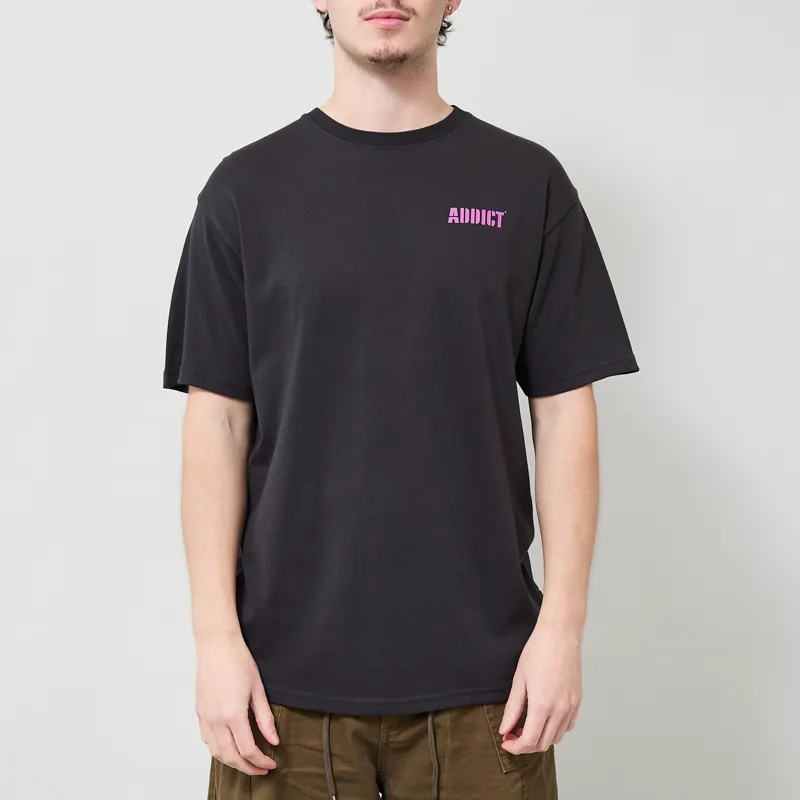 Addict Drips T Shirt Black-2
