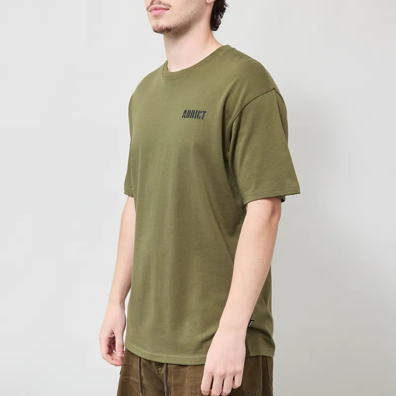 Addict Shades T Shirt Olive-1