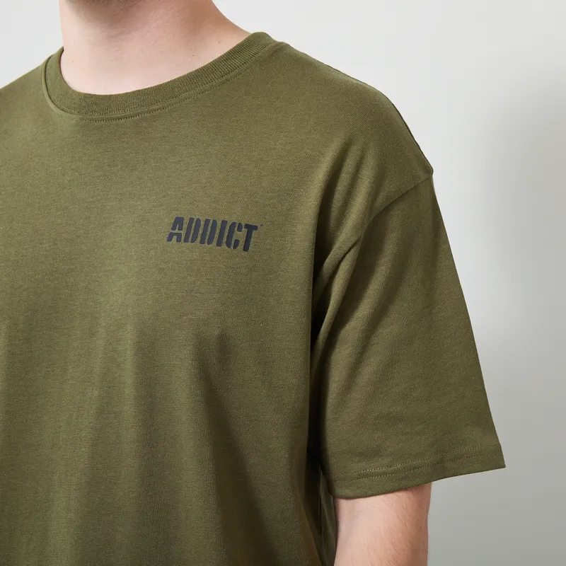 Addict Shades T Shirt Olive-5