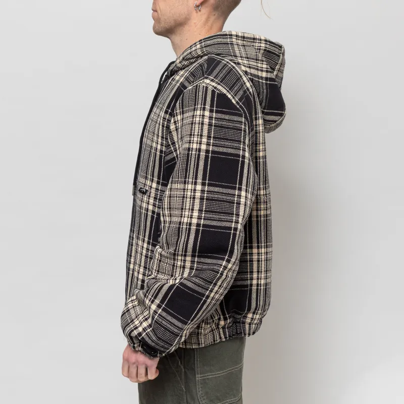 Temp Surf Co. Checkered Ripper Jacket Black Ecru-2