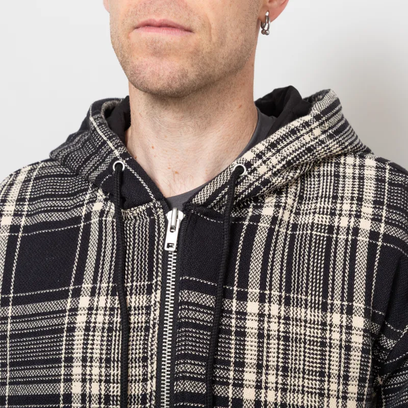 Temp Surf Co. Checkered Ripper Jacket Black Ecru-5