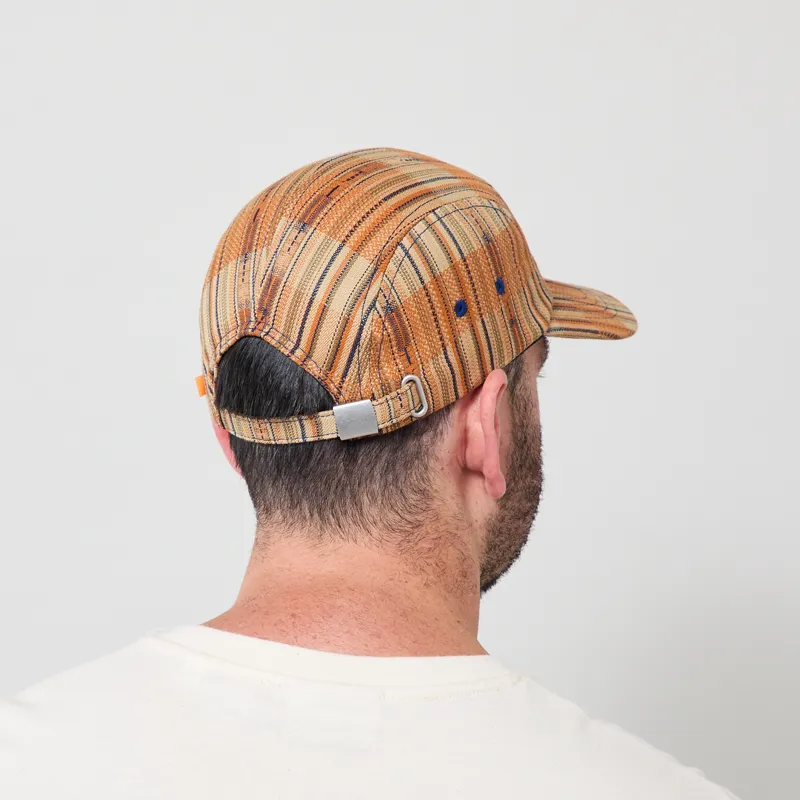 Far Afield Laurel 5 Panel Cap Burnt Orange Jiva Stripe-2