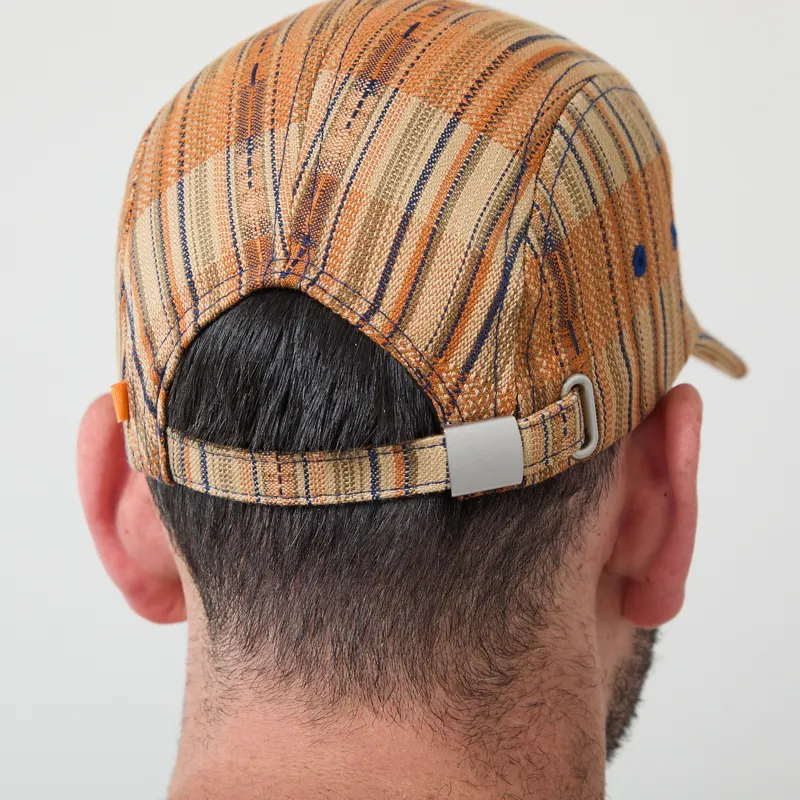 Far Afield Laurel 5 Panel Cap Burnt Orange Jiva Stripe-4