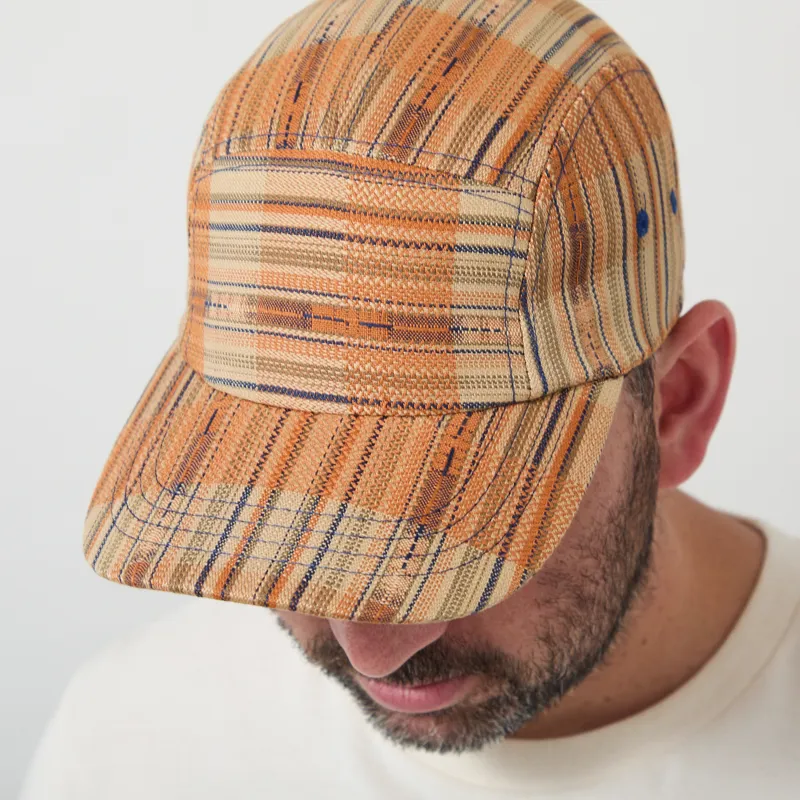 Far Afield Laurel 5 Panel Cap Burnt Orange Jiva Stripe-3