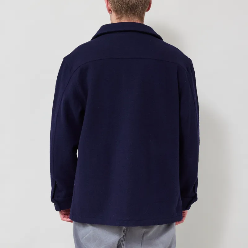 Far Afield Melton Station Jacket Navy-2