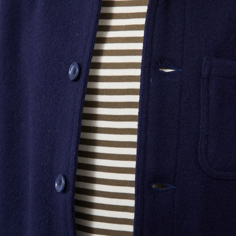 Far Afield Melton Station Jacket Navy-5