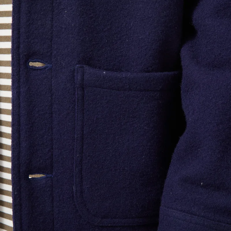 Far Afield Melton Station Jacket Navy-7