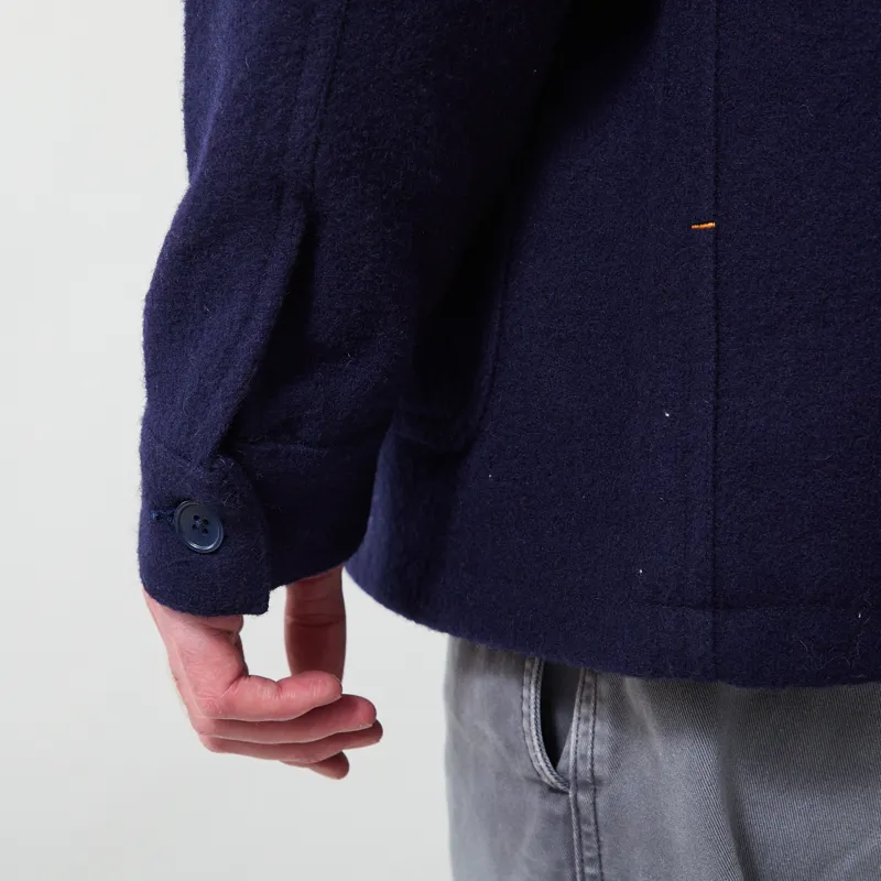Far Afield Melton Station Jacket Navy-8