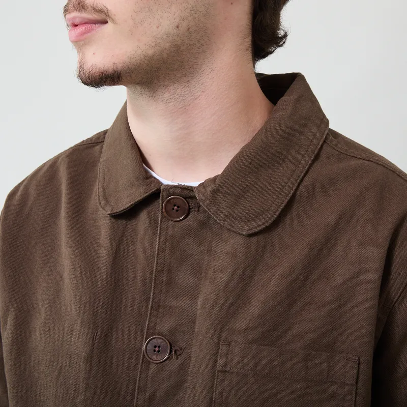 Far Afield Station Jacket Brown Panama Twill-3
