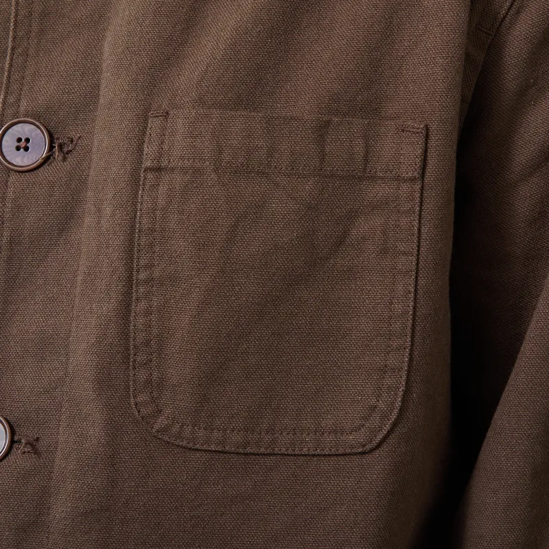 Far Afield Station Jacket Brown Panama Twill-5
