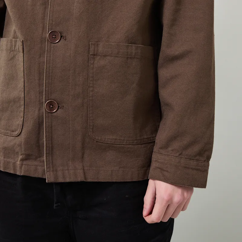 Far Afield Station Jacket Brown Panama Twill-8