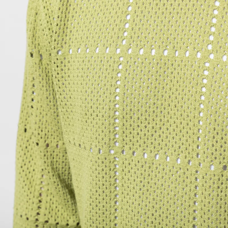 Far Afield Crochet Crewneck Jumper Green-4