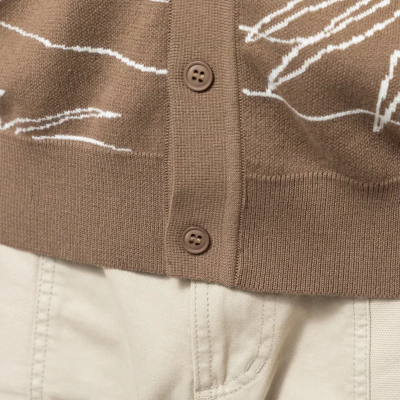 Far Afield Zigger Palm Knit Shirt Brown-7