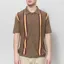 Far Afield Velzy Simple Stripe Knit Shirt Brown