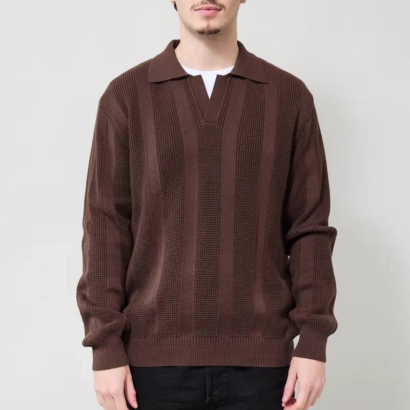 Far Afield Clifford Polo Knit Brown