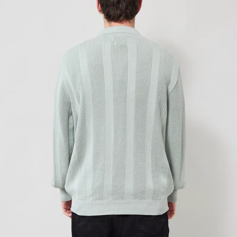 Far Afield Clifford Polo Knit Aqua Blue-2
