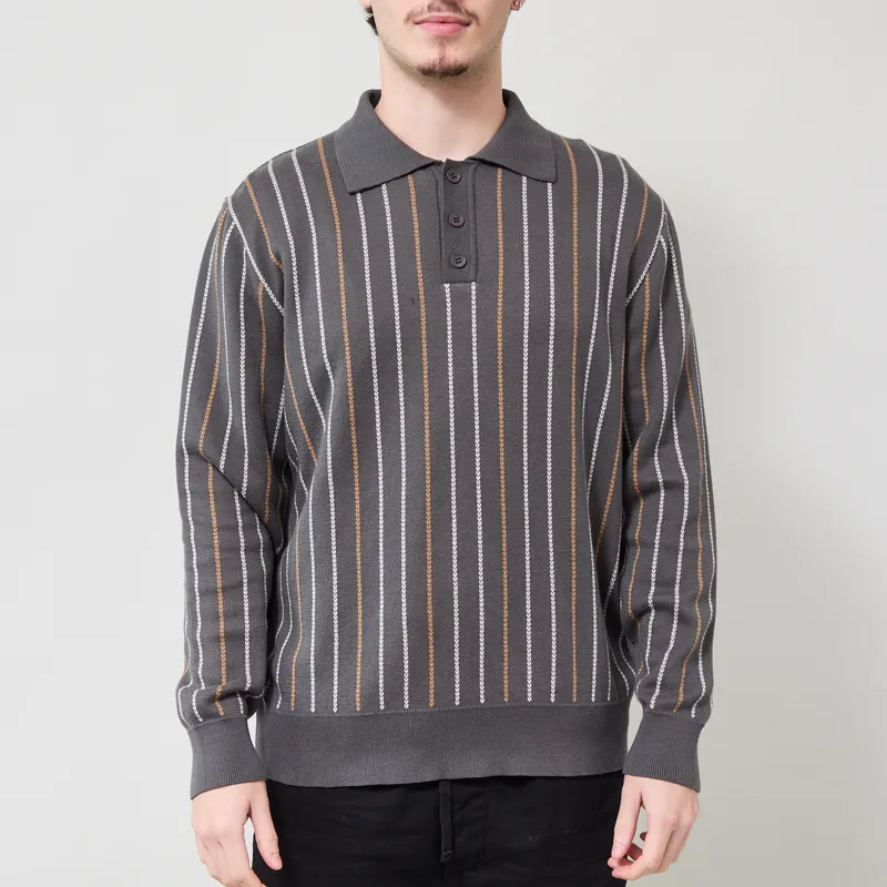 Far Afield Benny Knit Polo Grey