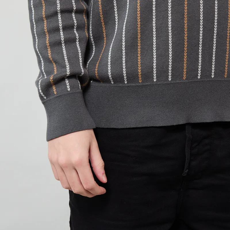 Far Afield Benny Knit Polo Grey-5