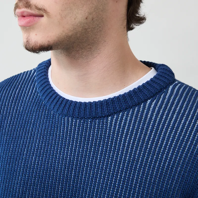 Far Afield Hamish Ribbed jumper Blue-3