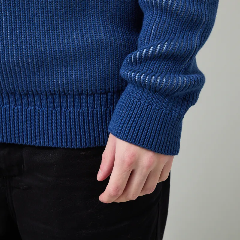 Far Afield Hamish Ribbed jumper Blue-5