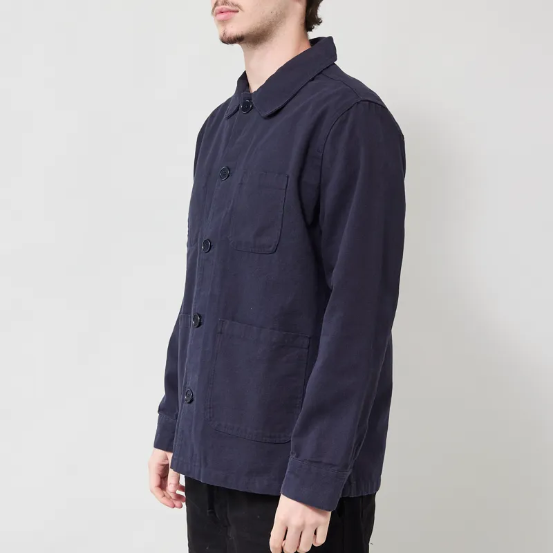 Far Afield Station Jacket Navy Panama Twill-1