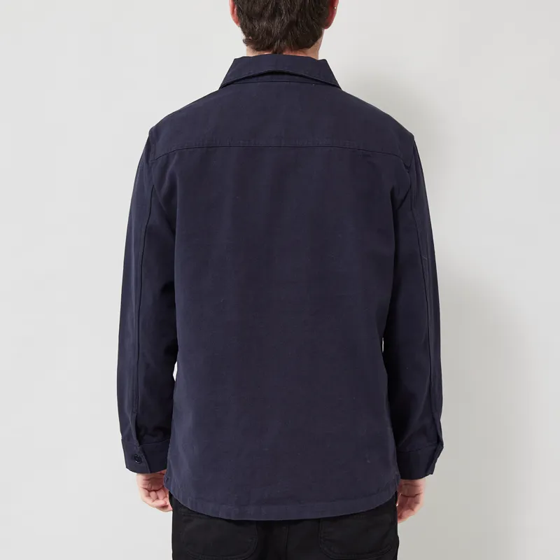 Far Afield Station Jacket Navy Panama Twill-2
